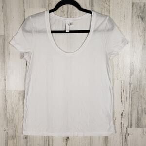 BP White Short Sleeve Scoop Neck Thin Lightweight T-Shirt Women's Size Small